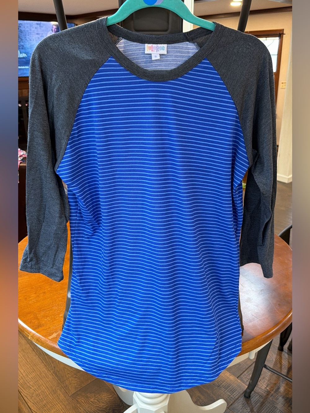 Lularoe striped baseball tee